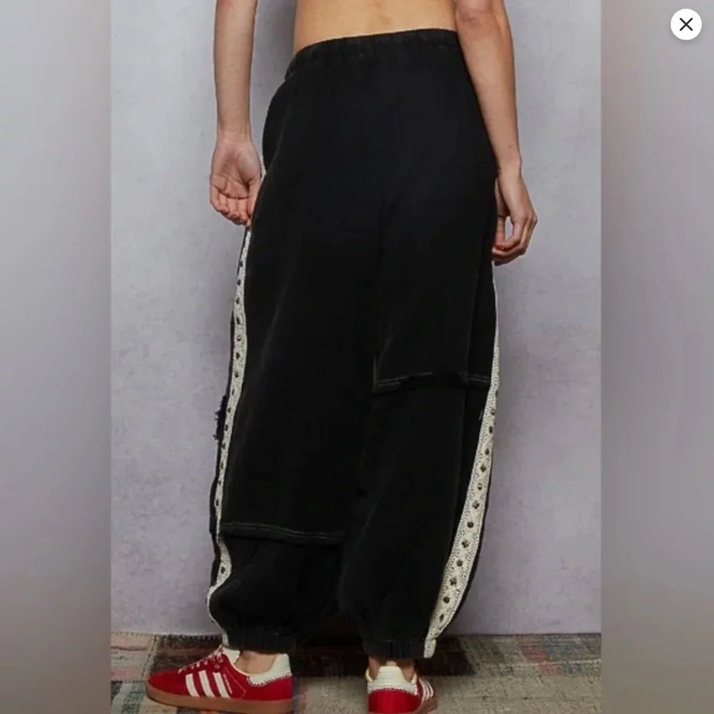 POL Black Gauze Jacket & Jogger Pants Set - Picture 8 of 9